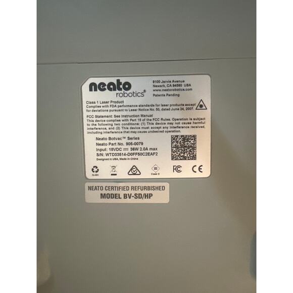 Neato Robotics Botvac 80 BV-SD HP Vacuum Robot Cleaner WiFi White NO CHARGER - Picture 5 of 8